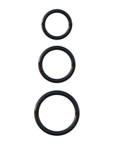 Fantasy C-Ringz Silicone Stamina Set (Black) – Silicone Ring Set Black COCK RING Set